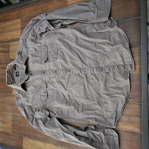 Men's Gray Button Down Shirt